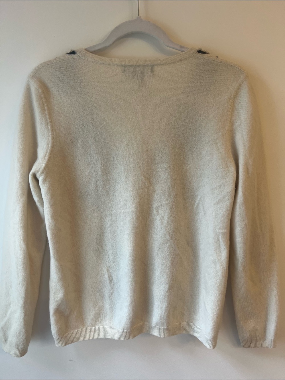 Brooks Brothers 100% Cashmere Cardigan Argyle Women's Large - Picture 9 of 9